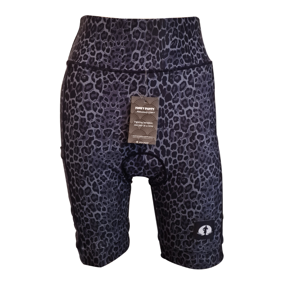 HIGH WAIST LADIES CYCLING SHORTS - ANIMAL SPOTS