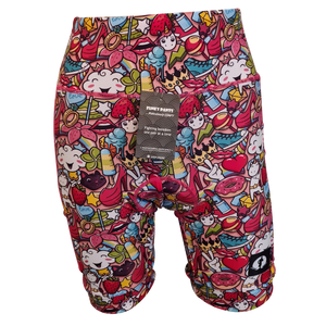 HIGH WAIST LADIES CYCLING SHORTS - GIRL POWER