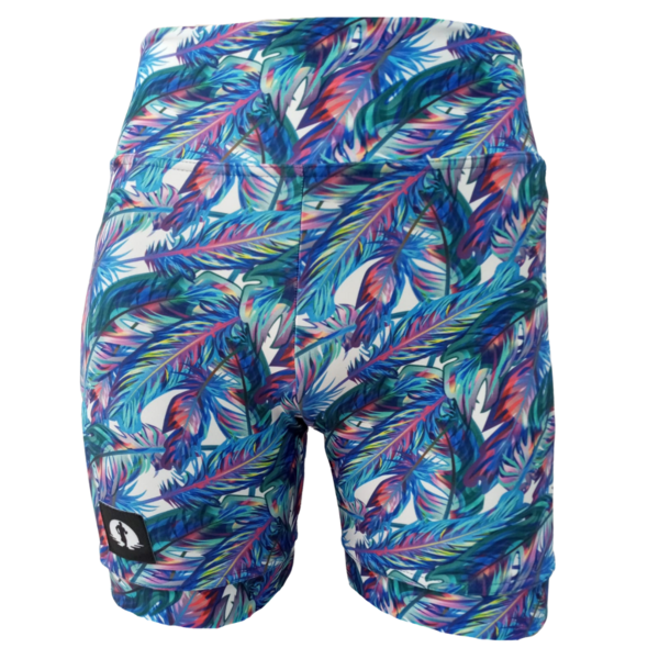 HIGH WAIST SHORTS - FEATHERS