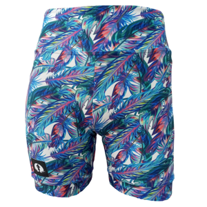 HIGH WAIST SHORTS - FEATHERS