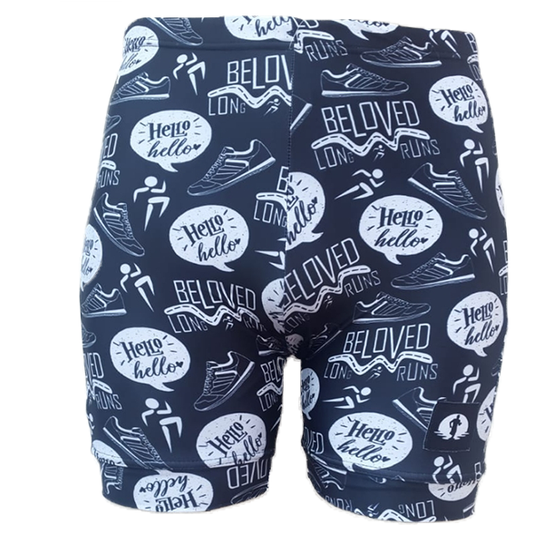LADIES CLASSIC SHORTS - BELOVED LONG RUNS "EBONY & IVORY" (Sale)