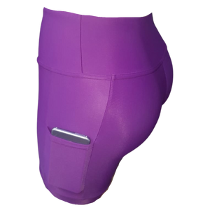 HIGH WAIST SHORTS - GRAPE