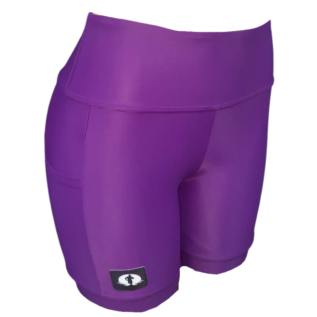 HIGH WAIST SHORTS - GRAPE