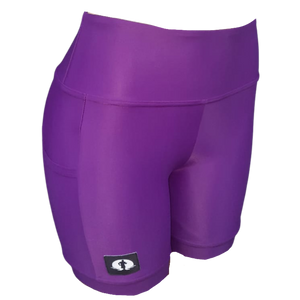 HIGH WAIST SHORTS - GRAPE
