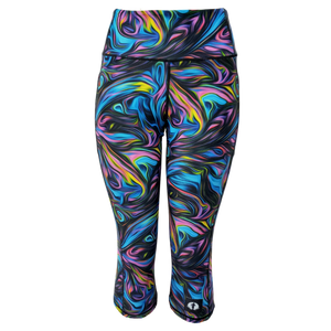 HIGH WAIST QUARTERS - MARBLE PEACOCK