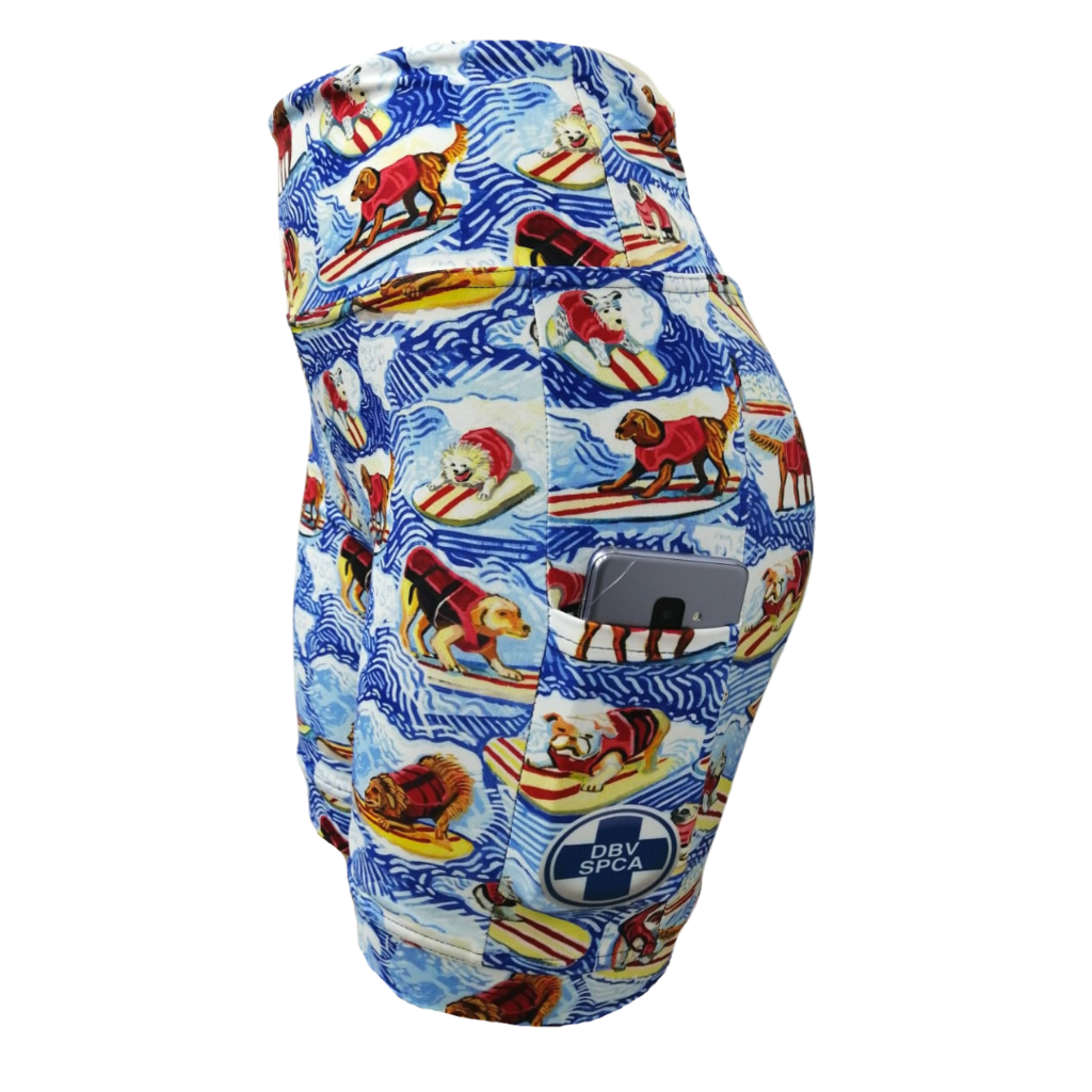 HIGH WAIST SHORTS - SPCA SURFING DOGS