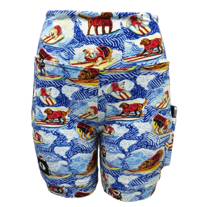 HIGH WAIST SHORTS - SPCA SURFING DOGS