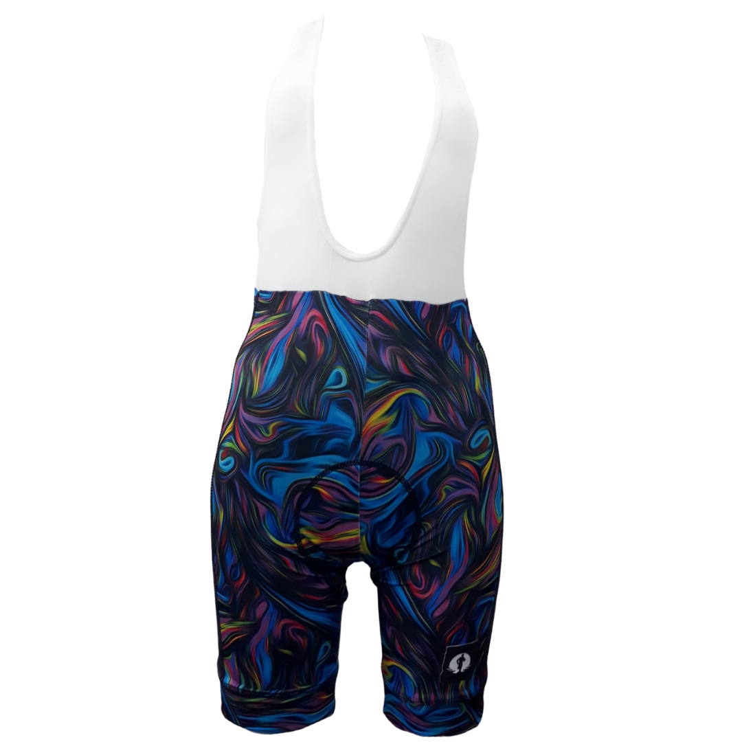 CYCLING BIBS - PEACOCK MARBLE