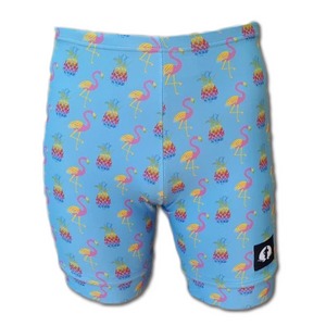 LADIES CLASSIC SHORTS - PSYCHEDELIC FLAMINGOES (Sale)