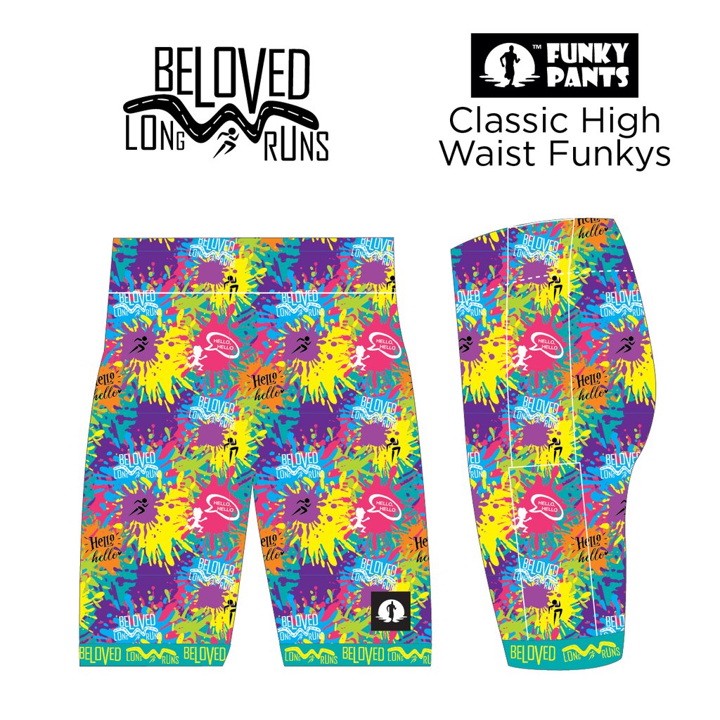 HIGH WAIST SHORTS - BELOVED LONG RUNS 2021 SPLASH OF COLOUR