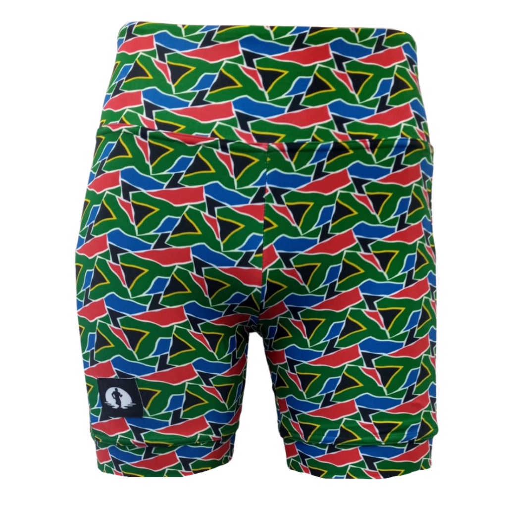 HIGH WAIST SHORTS - SA FLAG