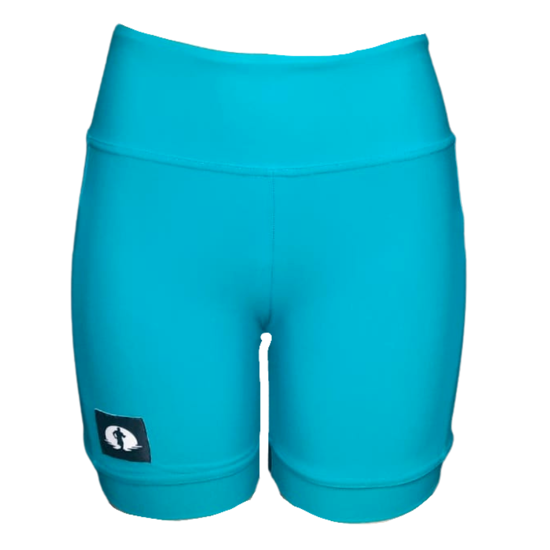 HIGH WAIST SHORTS - TEAL