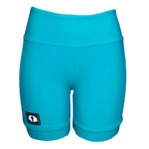 HIGH WAIST SHORTS - TEAL