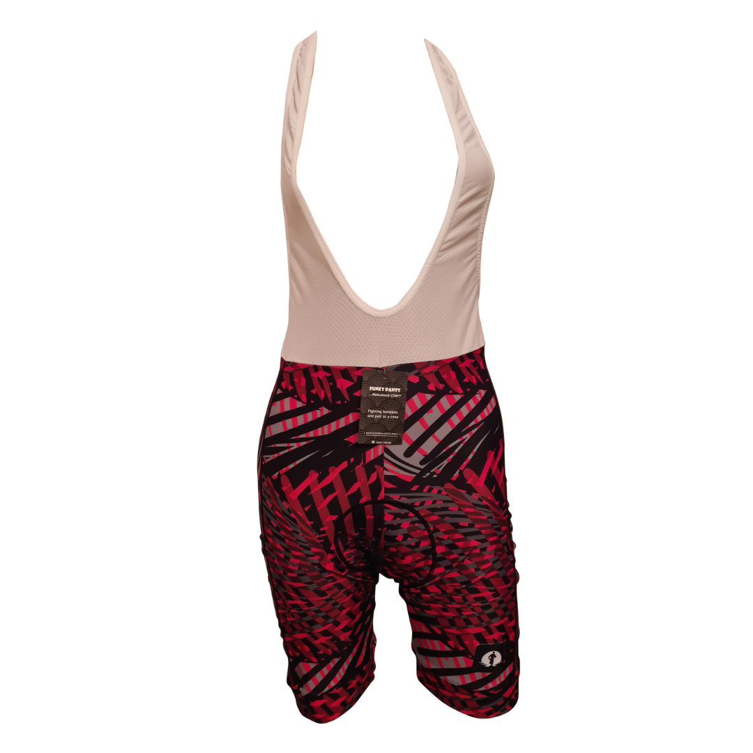 CYCLING BIBS - RED SOUND WAVE