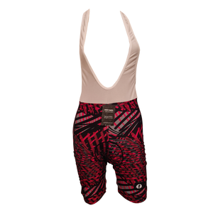 CYCLING BIBS - RED SOUND WAVE