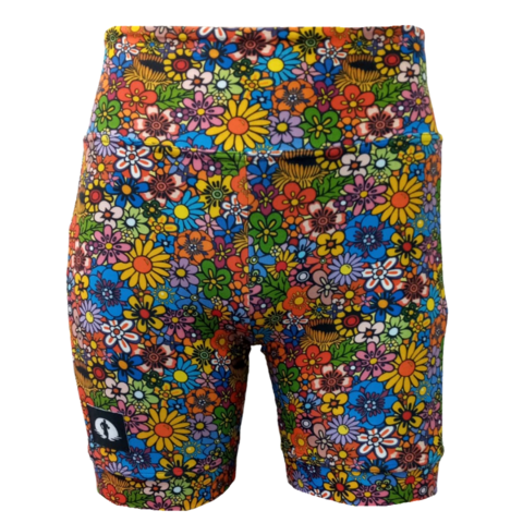 HIGH WAIST SHORTS - FUNKY FLOWERS