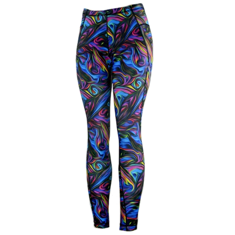 FULL LENGTH LEGGINGS - PEACOCK MARBLE (Sale)