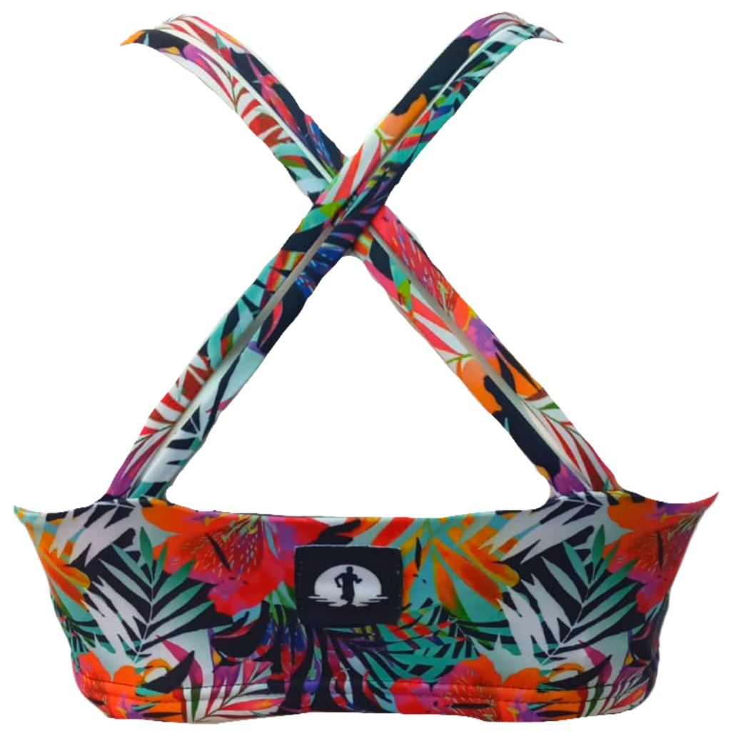 FUNKY BIKINI TOP - BRIGHT HIBISCUS