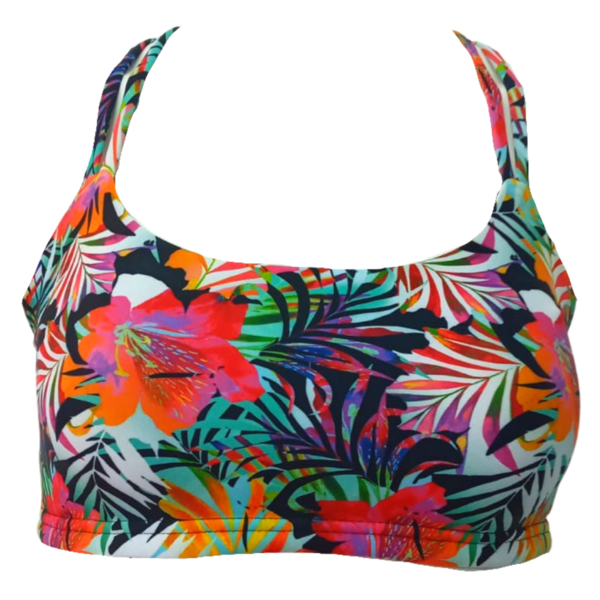 FUNKY BIKINI TOP - BRIGHT HIBISCUS