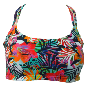 FUNKY BIKINI TOP - BRIGHT HIBISCUS