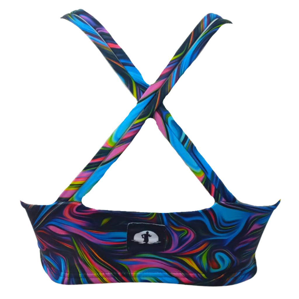 FUNKY BIKINI TOP - PEACOCK MARBLE