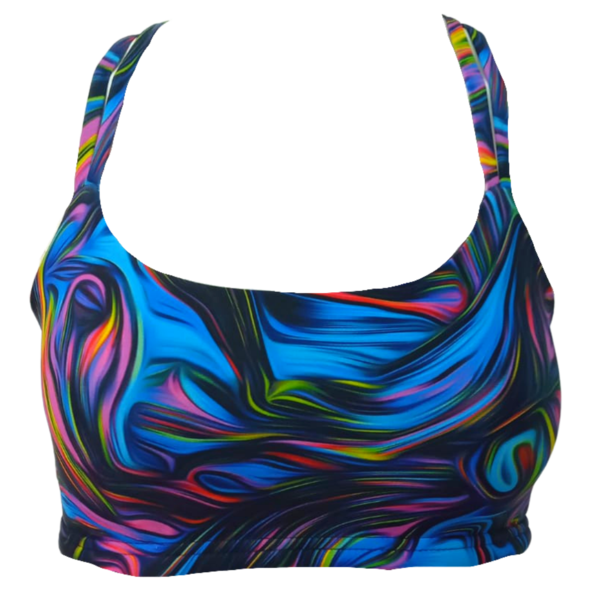 FUNKY BIKINI TOP - PEACOCK MARBLE