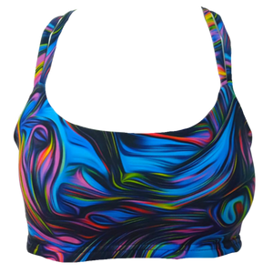 FUNKY BIKINI TOP - PEACOCK MARBLE